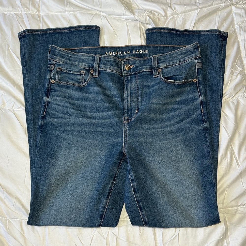 American Eagle Outfitters Women's Blue Flare Jeans